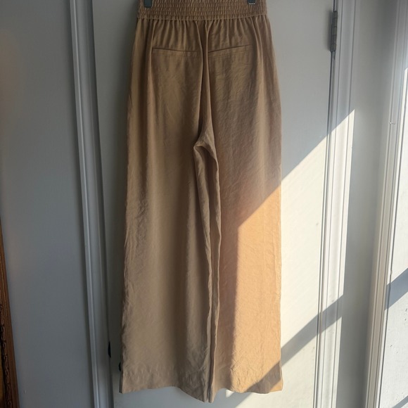 NWT Madewell Wide Leg Pants Camel Beige Elastic Waist Pockets XXS New With Tags - Picture 6 of 8